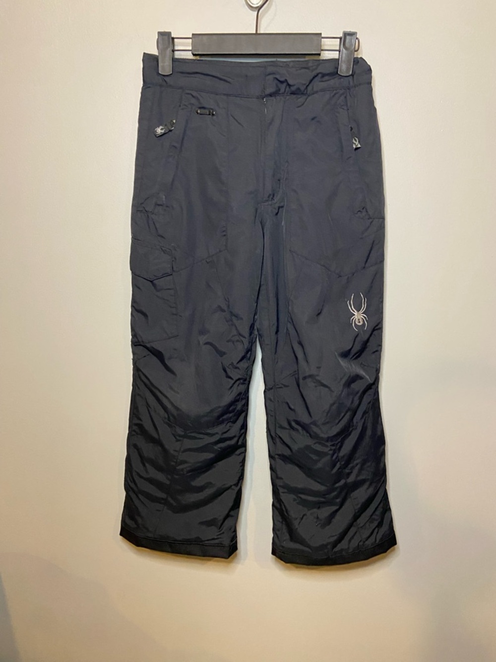 Spyder Black Ski Pants/Snow Pants with Spider Logo Size 8